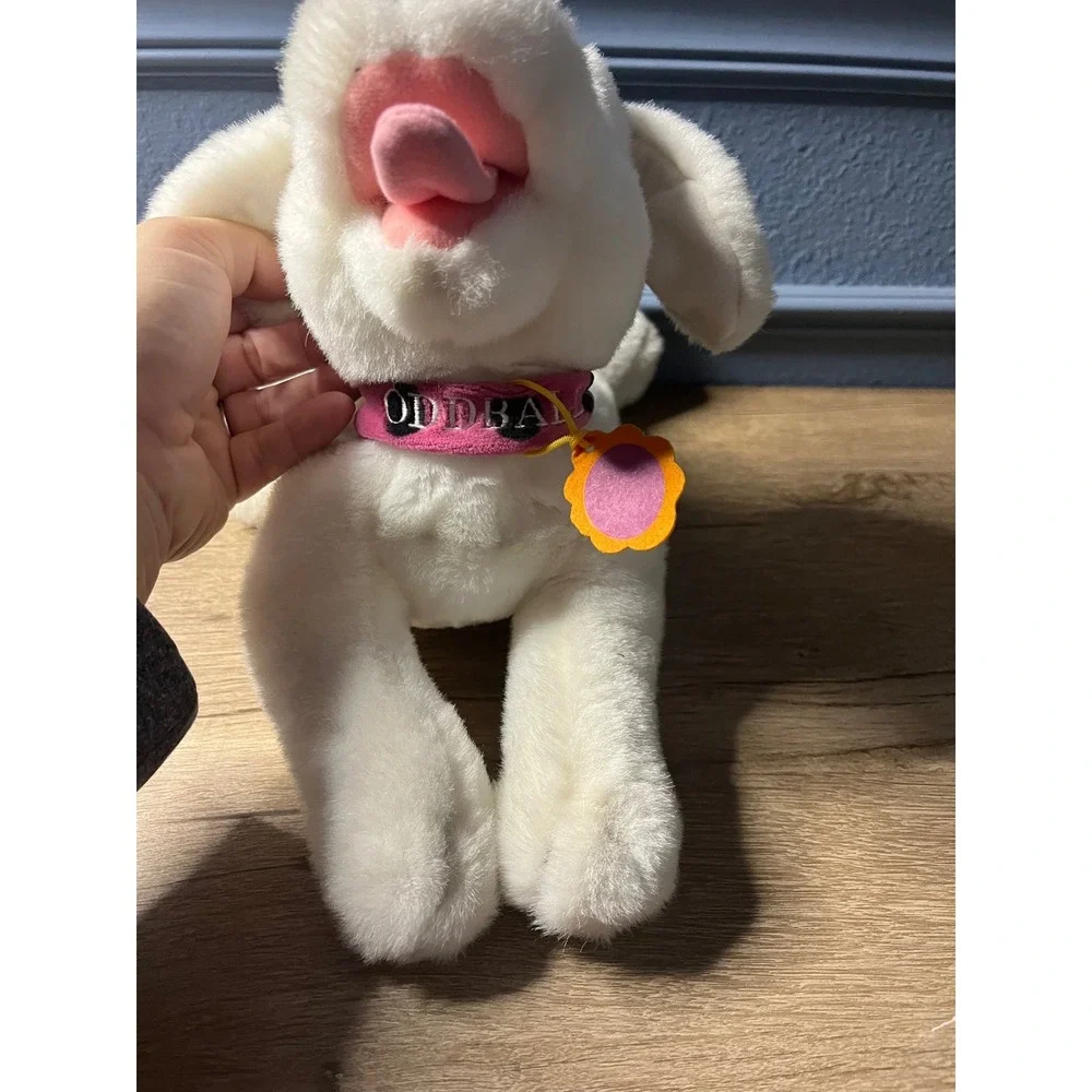 Disney Oddball‎ Plush Dog Stuffed Animal Pink Collar
